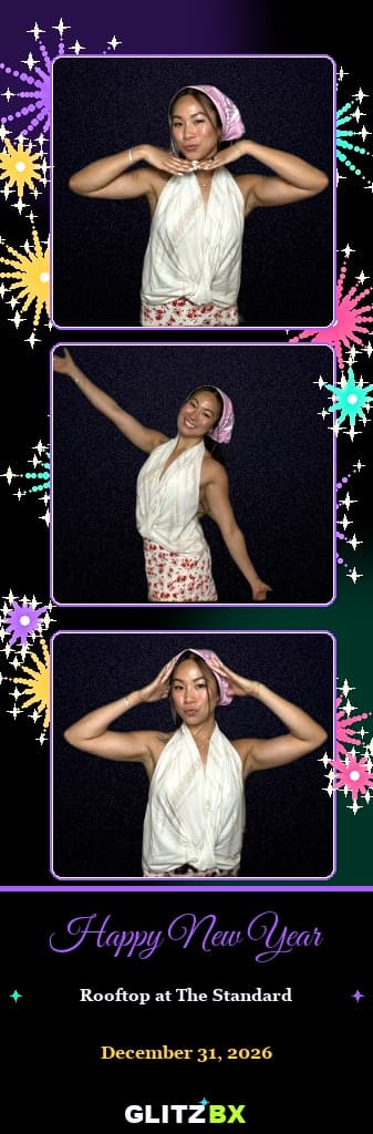 GLITZBX New Year 2×6 strip, rooftop celebration style